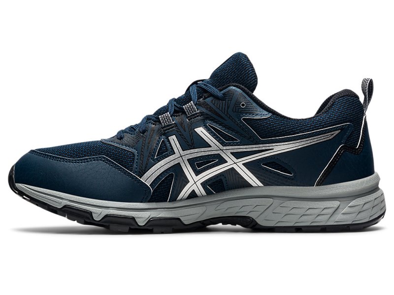 Tenis Para Trail Running Asics Gel-ventuRE 8 Hombre Azules Plateados | MX0517-214