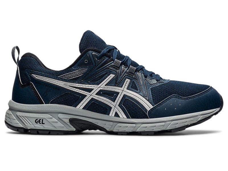 Tenis Para Trail Running Asics Gel-ventuRE 8 Hombre Azules Plateados | MX0517-214