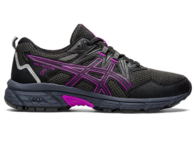 Tenis Para Trail Running Asics Gel-ventuRE 8 Mujer Negros Morados | MX0688-826