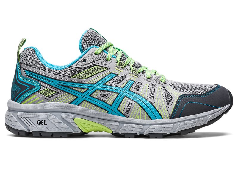 Tenis Para Trail Running Asics Gel-ventuRE 7 Mujer Grises Turquesa Claro | MX2115-167