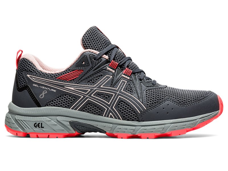 Tenis Para Trail Running Asics Gel-ventuRE 8 (D) Mujer Grises Coral Claro | MX2188-741