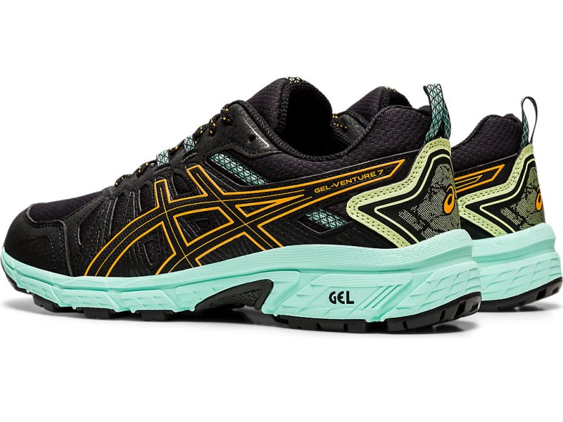 Tenis Para Trail Running Asics Gel-ventuRE 7 (D) Mujer Negros Naranjas | MX2487-286