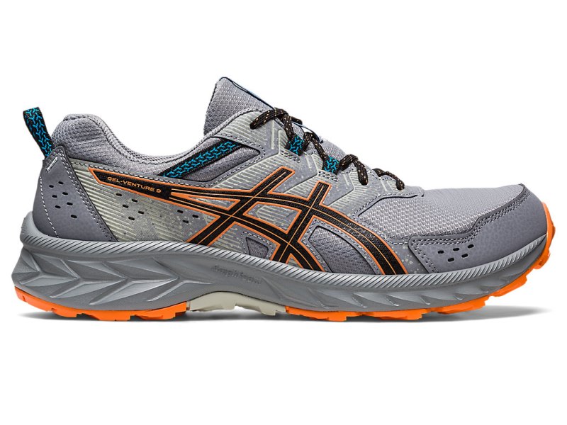 Tenis Para Trail Running Asics Gel-ventuRE Hombre Grises Naranjas | MX2862-945