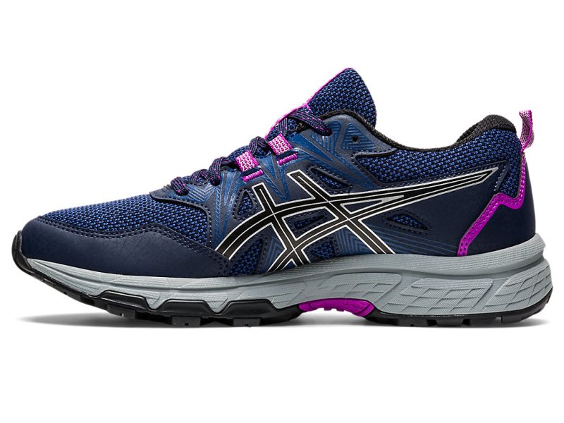 Tenis Para Trail Running Asics Gel-ventuRE 8 Mujer Negros Plateados | MX3667-531