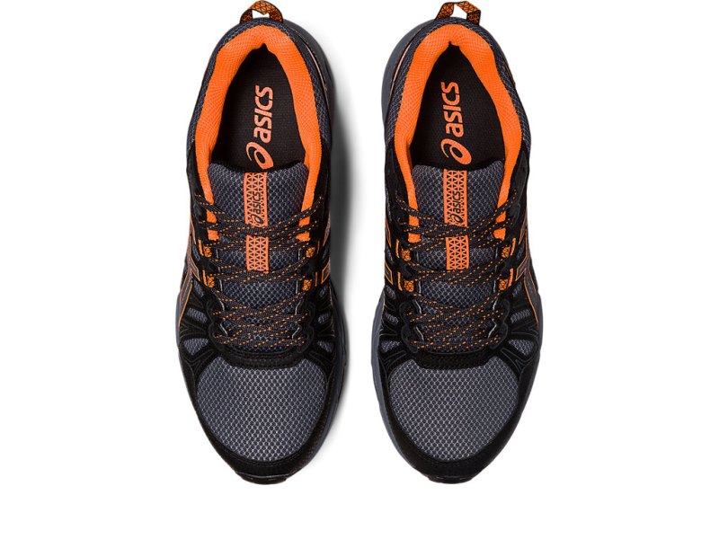 Tenis Para Trail Running Asics Gel-ventuRE 7 Hombre Grises Oscuro Naranjas | MX4165-424