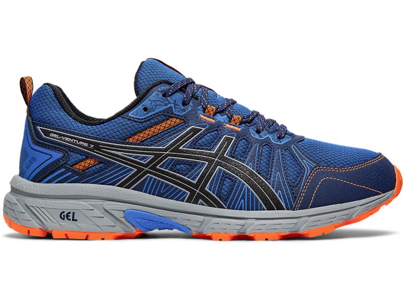 Tenis Para Trail Running Asics Gel-ventuRE 7 Hombre Azules Grises | MX4984-725