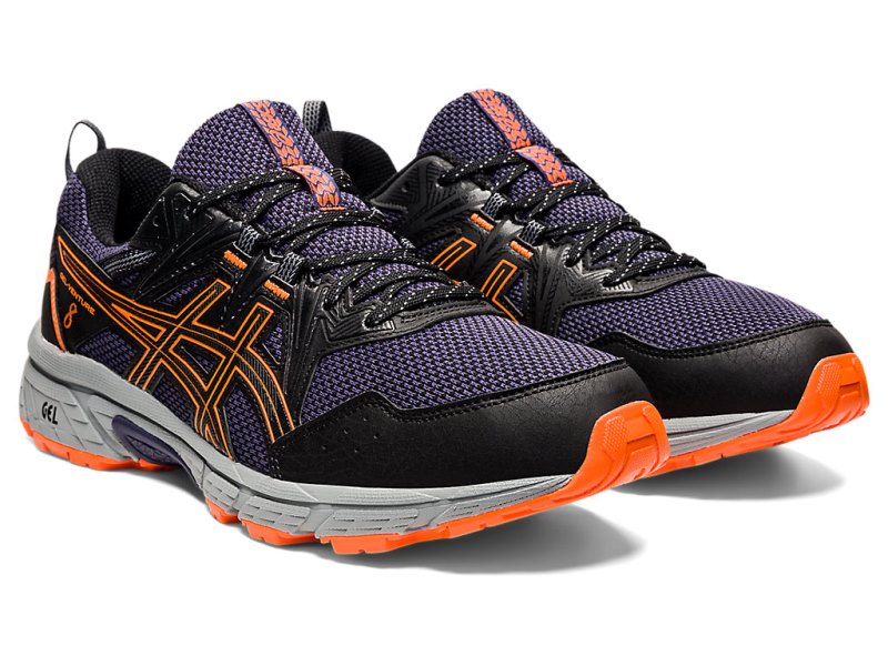 Tenis Para Trail Running Asics Gel-ventuRE 8 Hombre Negros Naranjas | MX5173-139