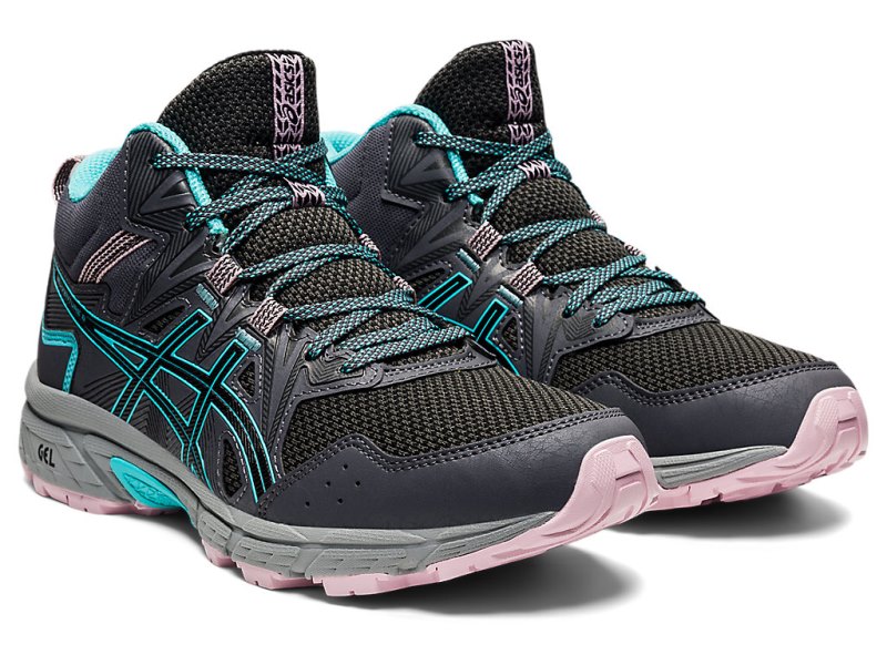 Tenis Para Trail Running Asics Gel-ventuRE 8 MT Mujer Grises Oscuro Verde Menta | MX5180-418