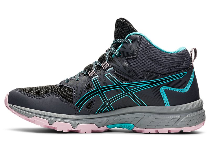 Tenis Para Trail Running Asics Gel-ventuRE 8 MT Mujer Grises Oscuro Verde Menta | MX5180-418