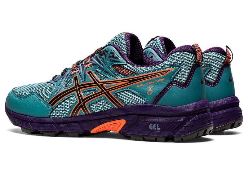 Tenis Para Trail Running Asics Gel-ventuRE 8 Mujer Azules Claro Verdes Oscuro Naranjas | MX5286-158