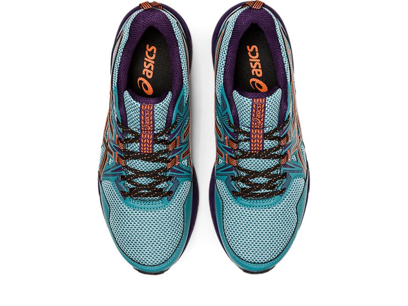 Tenis Para Trail Running Asics Gel-ventuRE 8 Mujer Azules Claro Verdes Oscuro Naranjas | MX5286-158