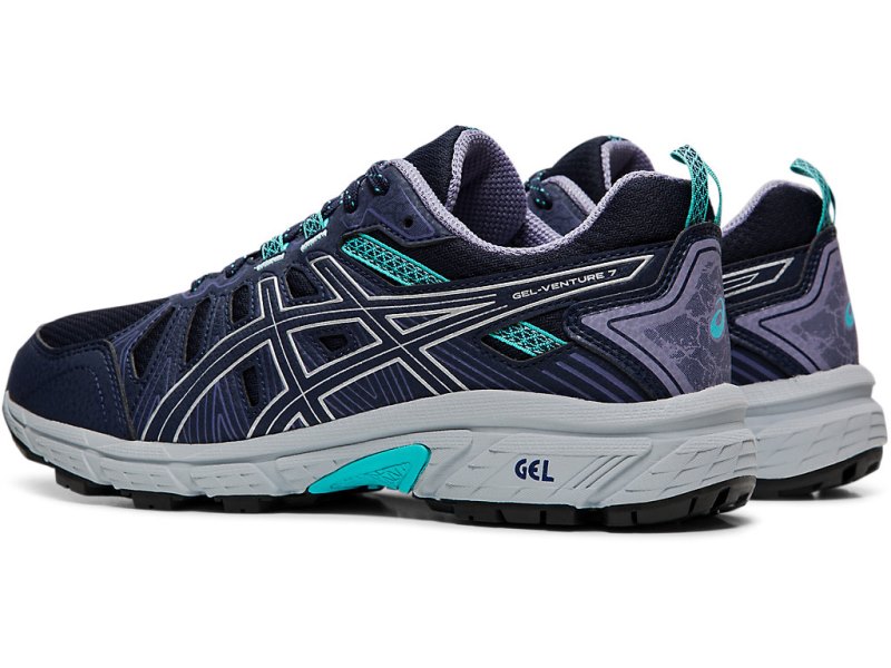 Tenis Para Trail Running Asics Gel-ventuRE 7 (D) Mujer Negros Plateados | MX5347-677