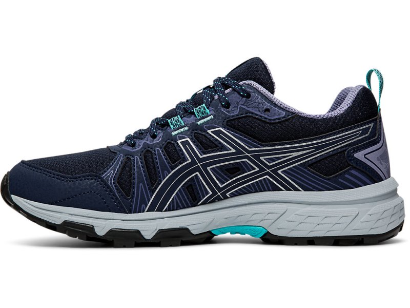 Tenis Para Trail Running Asics Gel-ventuRE 7 (D) Mujer Negros Plateados | MX5347-677