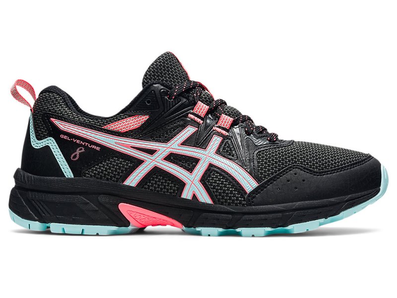 Tenis Para Trail Running Asics Gel-ventuRE 8 Mujer Negros Azules | MX5981-092