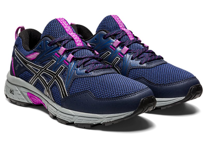 Tenis Para Trail Running Asics Gel-ventuRE 8 (D) Mujer Negros Plateados | MX6978-231