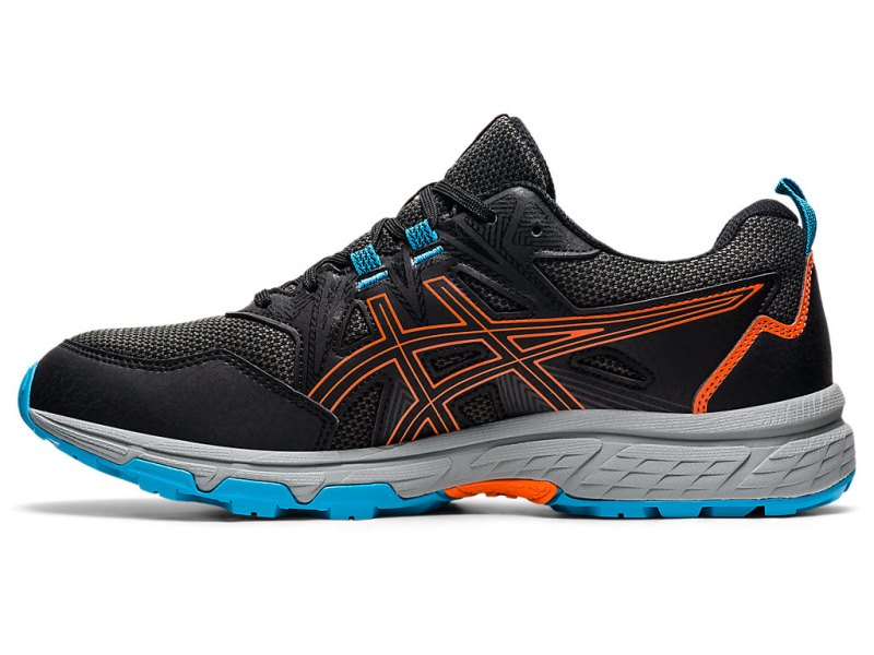 Tenis Para Trail Running Asics Gel-ventuRE 8 Hombre Negros Dorados Naranjas | MX7365-107