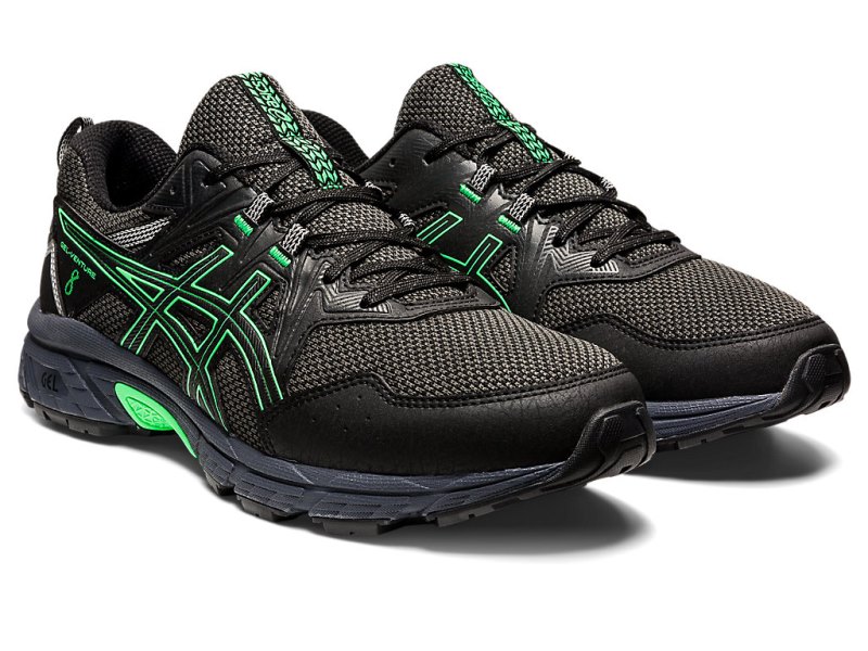 Tenis Para Trail Running Asics Gel-ventuRE 8 Hombre Negros Turquesa | MX8013-041