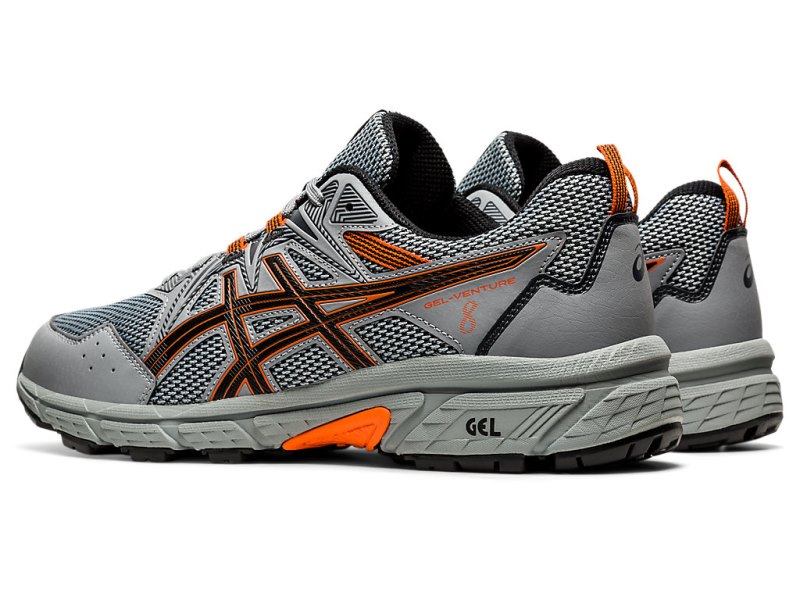 Tenis Para Trail Running Asics Gel-ventuRE 8 Hombre Grises Naranjas | MX8918-815