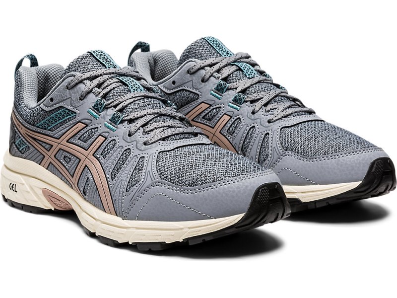 Tenis Para Trail Running Asics Gel-ventuRE 7 Mujer Grises Coral Claro | MX9337-595