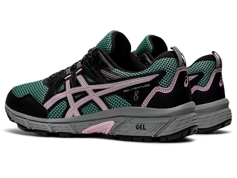 Tenis Para Trail Running Asics Gel-ventuRE 8 Mujer Verde Oliva Rosas | MX9595-538