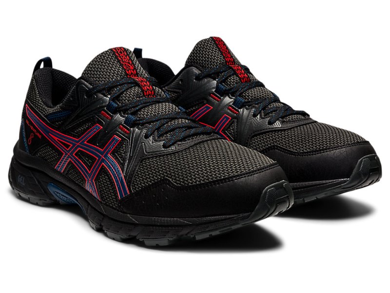 Tenis Para Trail Running Asics Gel-ventuRE 8 Hombre Negros Rojos | MX9705-443