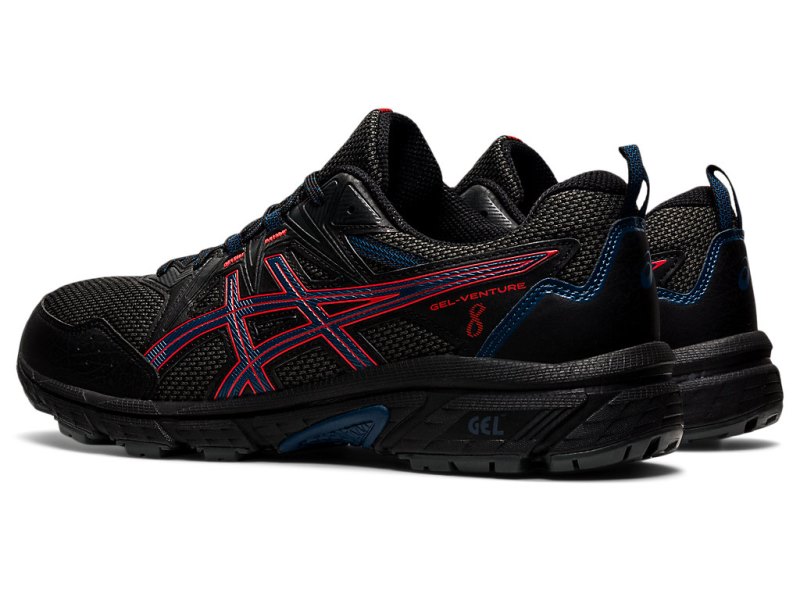 Tenis Para Trail Running Asics Gel-ventuRE 8 Hombre Negros Rojos | MX9705-443