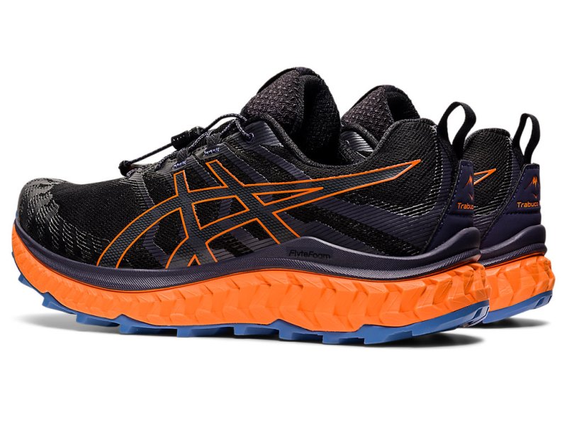 Tenis Para Trail Running Asics Trabuco Max Hombre Negros Naranjas | MX0532-195