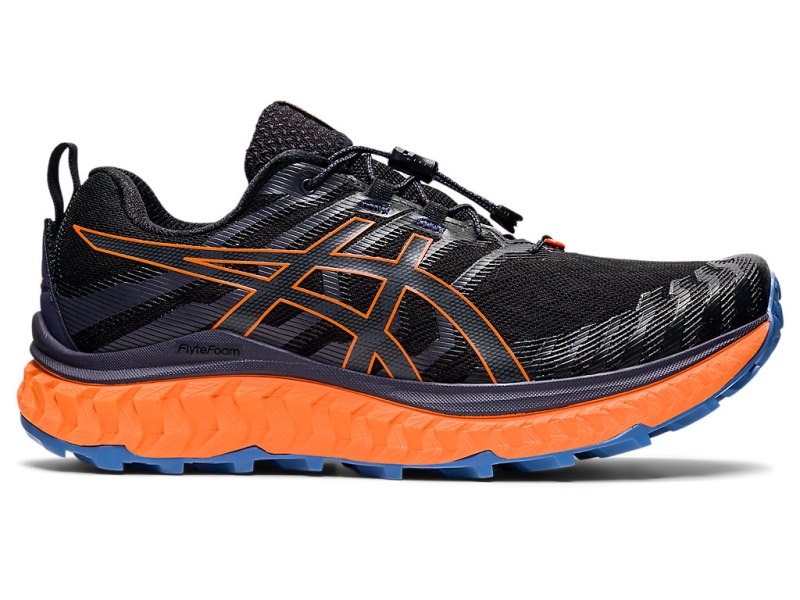 Tenis Para Trail Running Asics Trabuco Max Hombre Negros Naranjas | MX0532-195