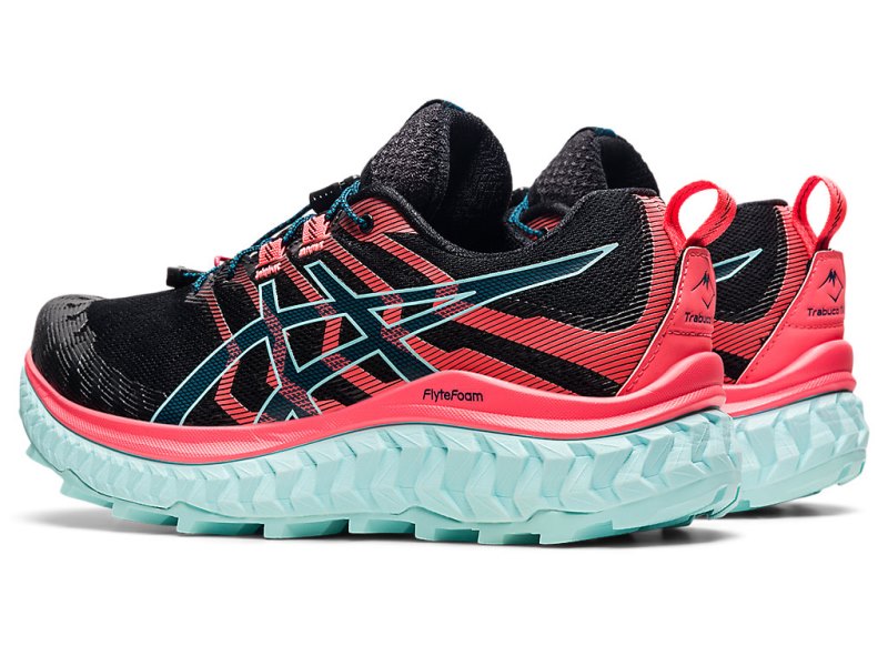 Tenis Para Trail Running Asics Trabuco Max Mujer Negros Coral | MX1613-713