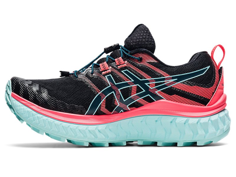 Tenis Para Trail Running Asics Trabuco Max Mujer Negros Coral | MX1613-713