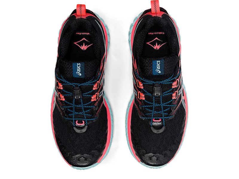 Tenis Para Trail Running Asics Trabuco Max Mujer Negros Coral | MX1613-713