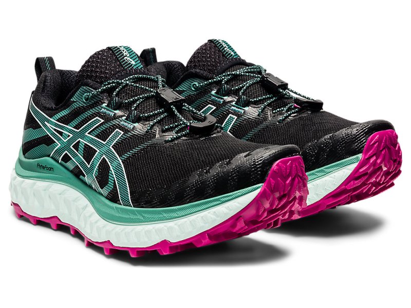 Tenis Para Trail Running Asics Trabuco Max Mujer Negros Azules Claro | MX3597-293