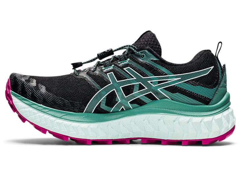 Tenis Para Trail Running Asics Trabuco Max Mujer Negros Azules Claro | MX3597-293