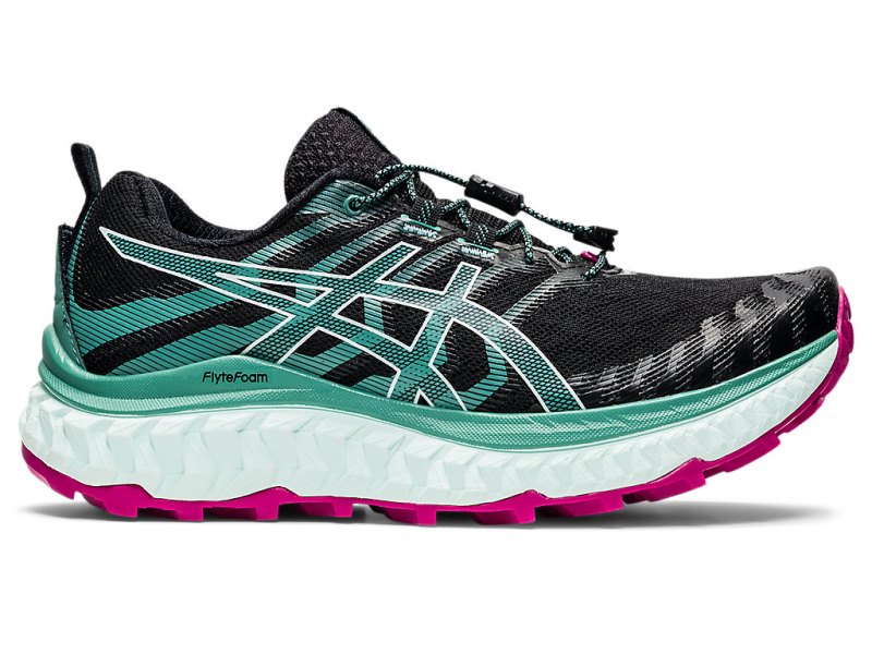 Tenis Para Trail Running Asics Trabuco Max Mujer Negros Azules Claro | MX3597-293