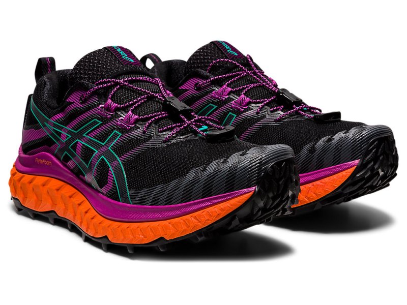 Tenis Para Trail Running Asics Trabuco Max Mujer Negros Morados | MX5161-437