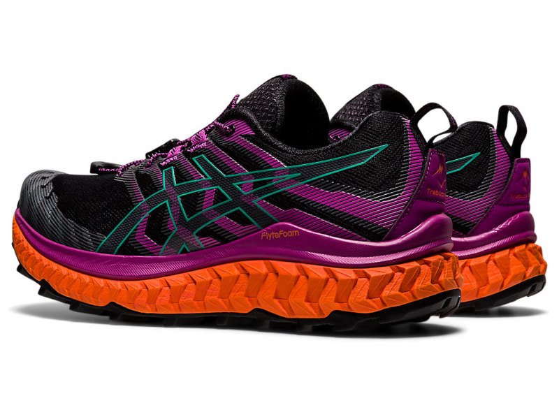 Tenis Para Trail Running Asics Trabuco Max Mujer Negros Morados | MX5161-437