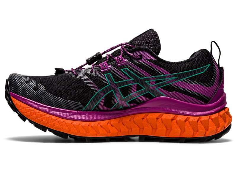 Tenis Para Trail Running Asics Trabuco Max Mujer Negros Morados | MX5161-437