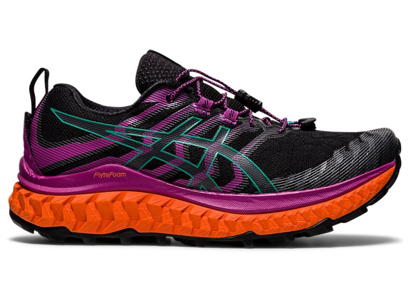 Tenis Para Trail Running Asics Trabuco Max Mujer Negros Morados | MX5161-437