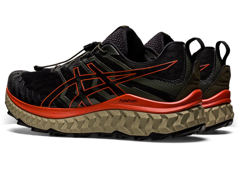 Tenis Para Trail Running Asics Trabuco Max Hombre Negros Rosas | MX5972-657