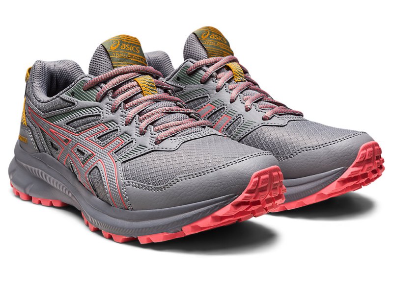 Tenis Para Trail Running Asics Trail Scout 2 Mujer Grises Coral | MX4573-866