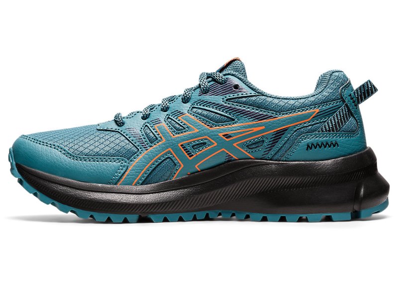 Tenis Para Trail Running Asics Trail Scout 2 Mujer Azules Claro Verdes Oscuro Naranjas | MX7257-194