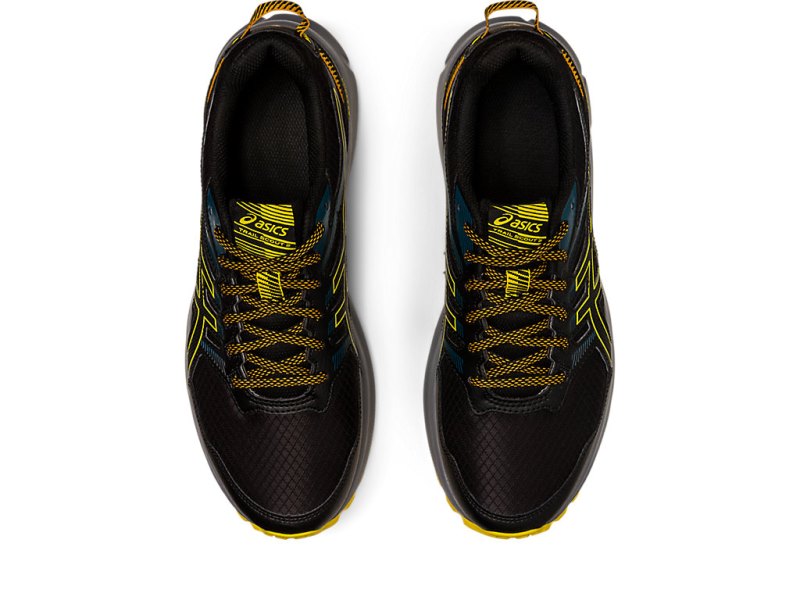 Tenis Para Trail Running Asics Trail Scout 2 Hombre Negros Dorados Amarillos | MX9567-215