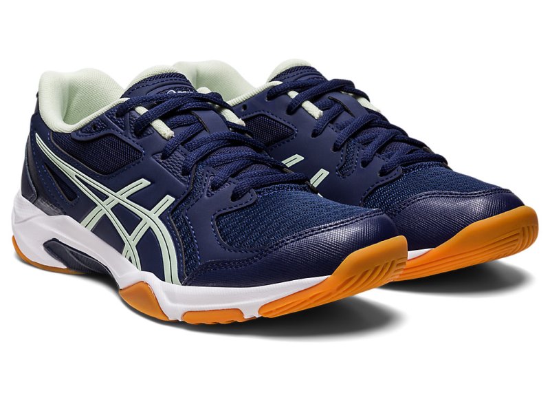 Tenis de Voleibol Asics Gel-rocket 10 Mujer Azul Marino Verdes | MX4401-848