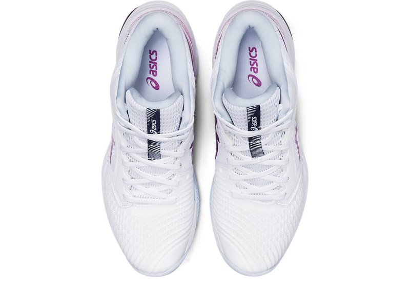 Tenis de Voleibol Asics Netburner Ballistic FF MT 3 Mujer Blancos Morados | MX0192-594