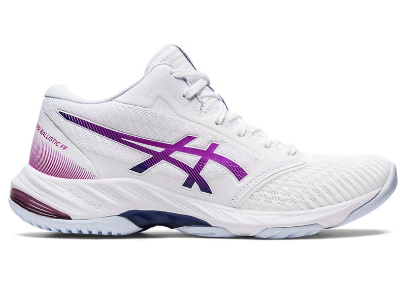 Tenis de Voleibol Asics Netburner Ballistic FF MT 3 Mujer Blancos Morados | MX0192-594