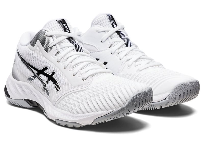 Tenis de Voleibol Asics Netburner Ballistic FF MT 3 Mujer Blancos Negros | MX1658-543