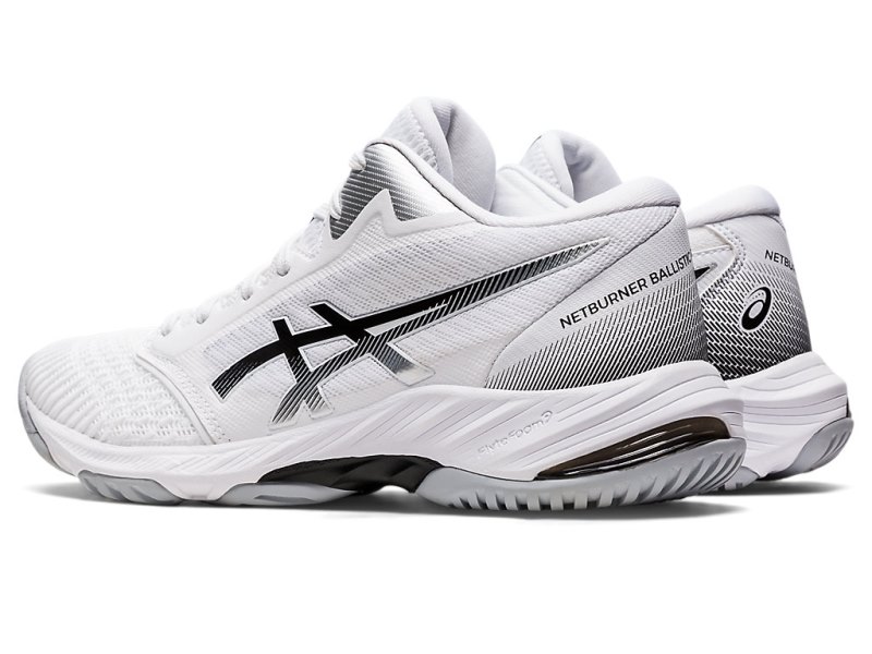 Tenis de Voleibol Asics Netburner Ballistic FF MT 3 Mujer Blancos Negros | MX1658-543