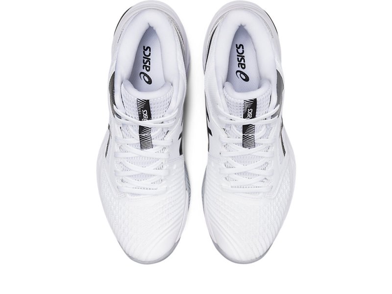 Tenis de Voleibol Asics Netburner Ballistic FF MT 3 Mujer Blancos Negros | MX1658-543