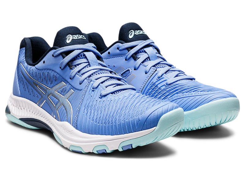 Tenis de Voleibol Asics Netburner Ballistic FF 2 Mujer Azules Plateados | MX4402-795