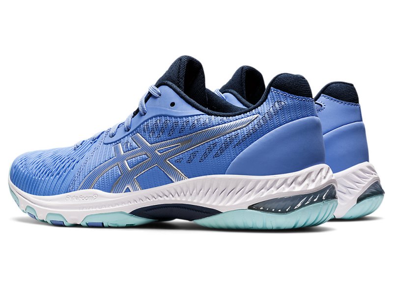 Tenis de Voleibol Asics Netburner Ballistic FF 2 Mujer Azules Plateados | MX4402-795